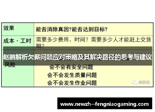 赵鹏解析欠薪问题应对策略及其解决路径的思考与建议