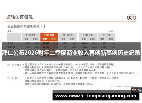 拜仁公布2026财年二季度商业收入再创新高创历史纪录