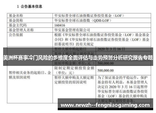 美洲杯赛事冷门风险的多维度全面评估与走势预警分析研究报告专题 美洲杯赛事冷门风险的多维度全面评估与走势预警分析研究报告专题